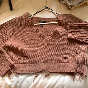 Dusty rose Cropped Sweater!